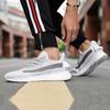 38-48 Large Size Men's Shoes Flying Woven Breathable Mesh Ultralight Running Shoes