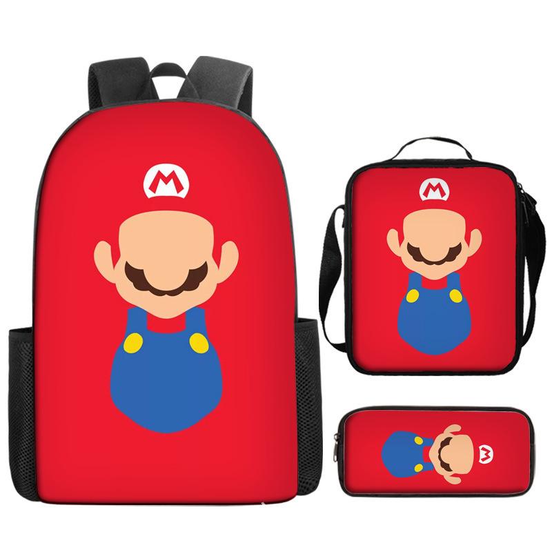 Super Elementary School Bag Cartoon Anime Backpack Mario Backpack Super Satchel