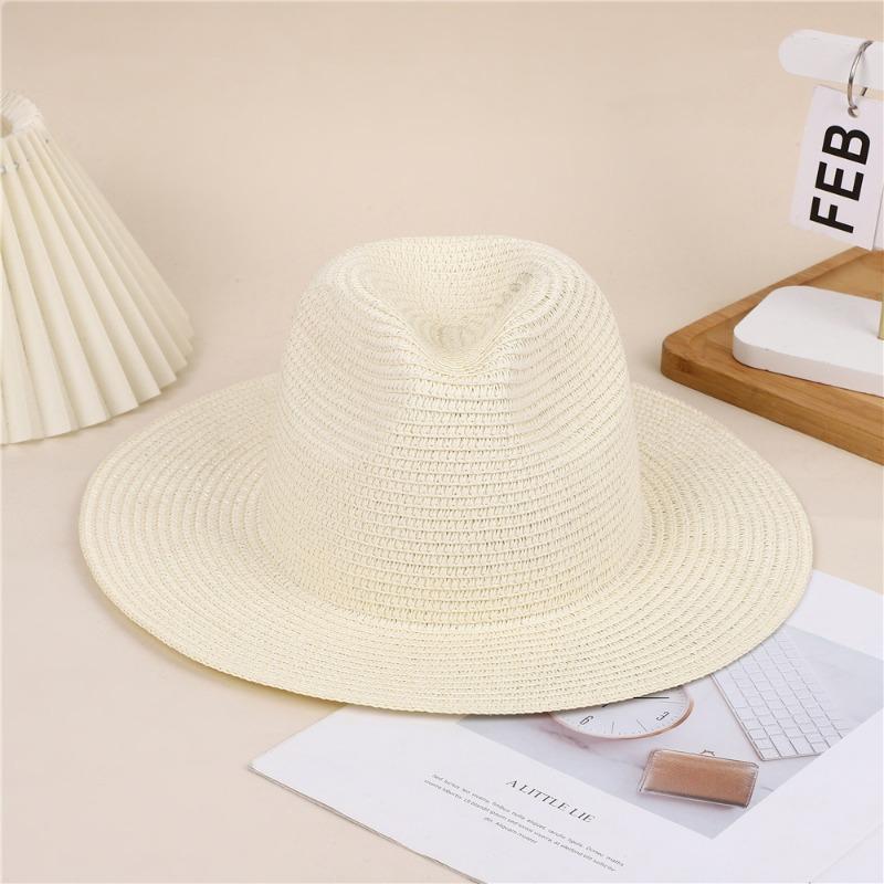 Beach travel vacation outdoor wide edge sunshade sun hat men and women fashion denim straw hat