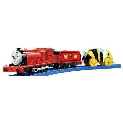 TAKARA TOMY Plarail Thomas TS-14 Plarail James and the Bee Chase Train Toy for Ages 3 and Up