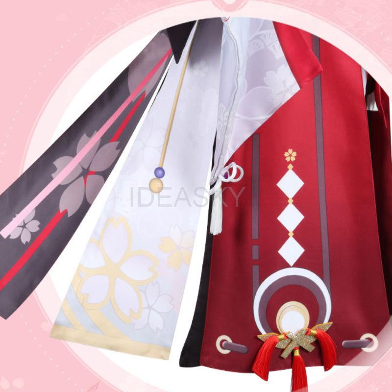 Guuji Yae Yae Miko Cosplay Ears for Man Vision Ear Tail Wig Shoes Accessories Maid Costume Long Dress