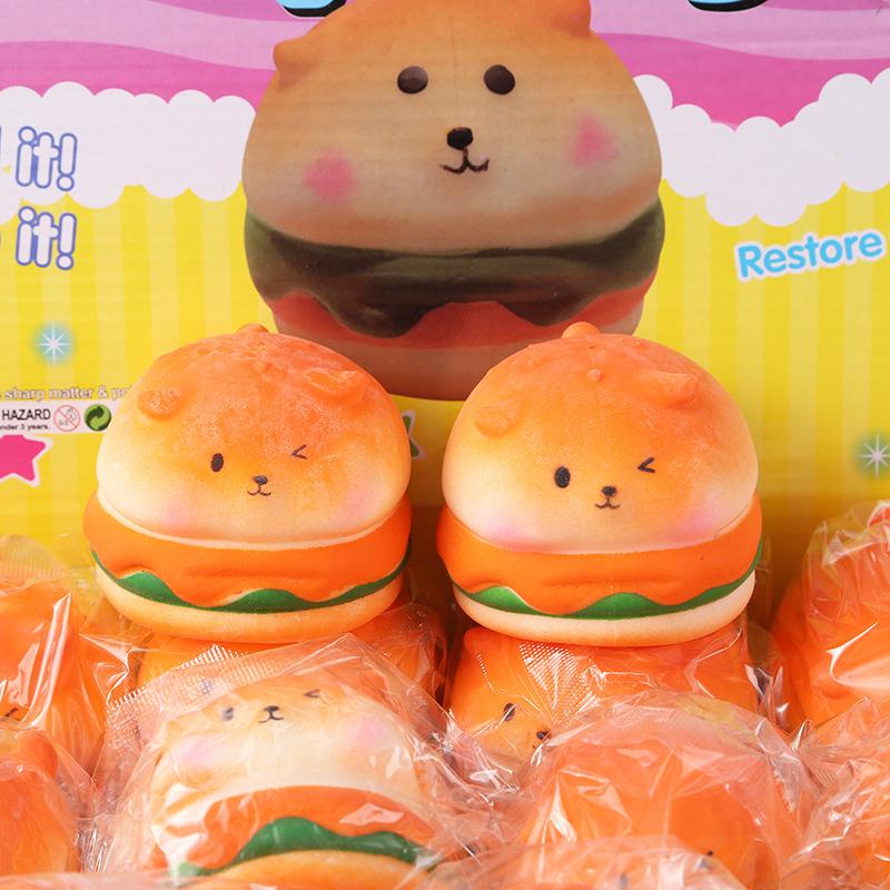 Creative Hamburger Squeeze Toy - Office Stress Reliever & Fun Bread Ornament