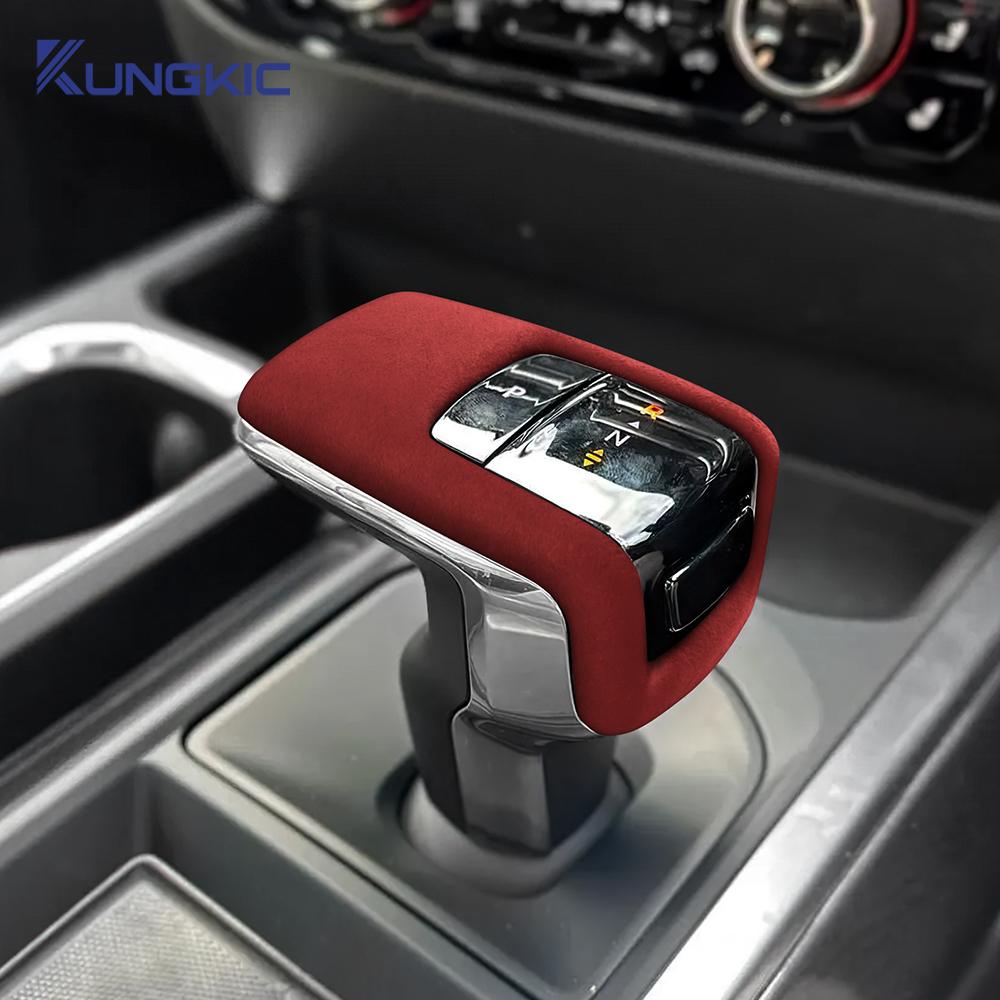 Super Suede Car Gear Shift Knob Cover For Chevrolet Silverado/ GMC Sierra 1500 2022 2023 2024 2025 2026 Trim Accessories