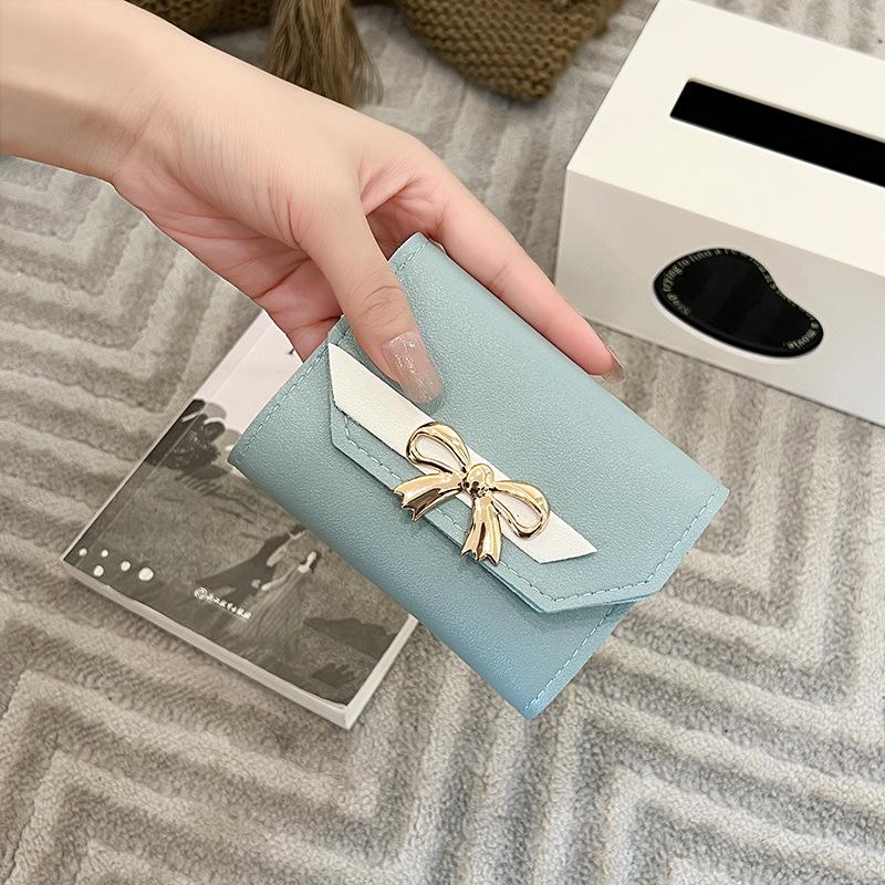 2025 Women's Bow Short Trifold Snap Wallet & Mini Handbags