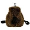 Schultasche neu modisch und süß Imitation Fuchsfell Plüschtasche Herbst und Winter Große Kapazität Plüschtasche Mittel und Groß Oberstufenschüler