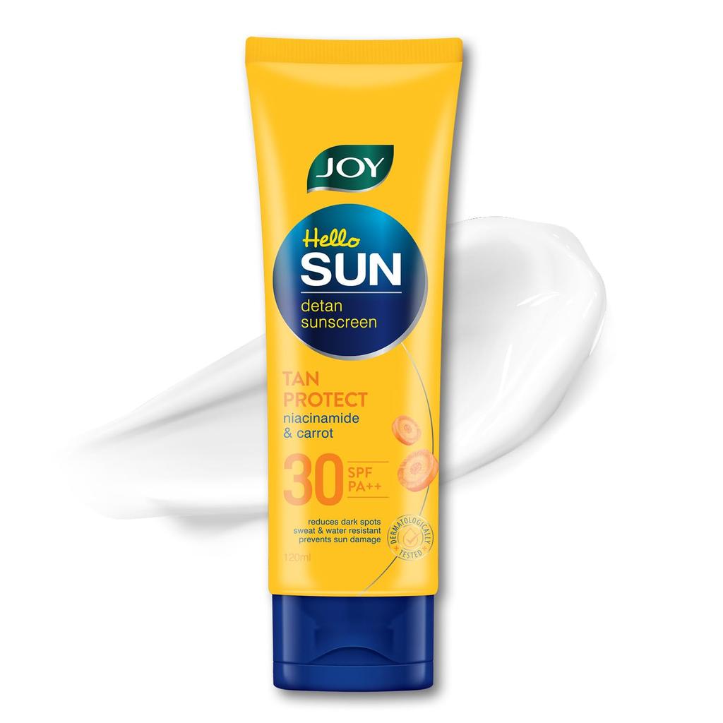JOY Broad Spectrum SPF 30 Face & Body Sunscreen 120ml Lightweight Non Greasy Anti Tan Lotion