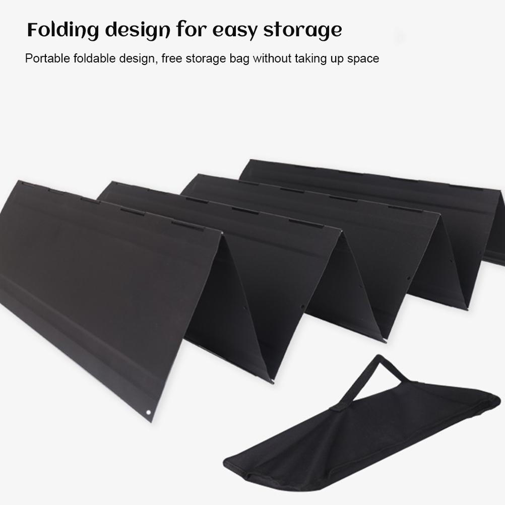 Camp Stove Wind Protection Board 8 Plates Folding Portable Outdoor Camping Stove Wind Protection Shield with Carrying