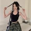 Square Collars T-shirts Sleeveless Women Sexy Tank Tops Girls Y2K Vest Street Party Wear