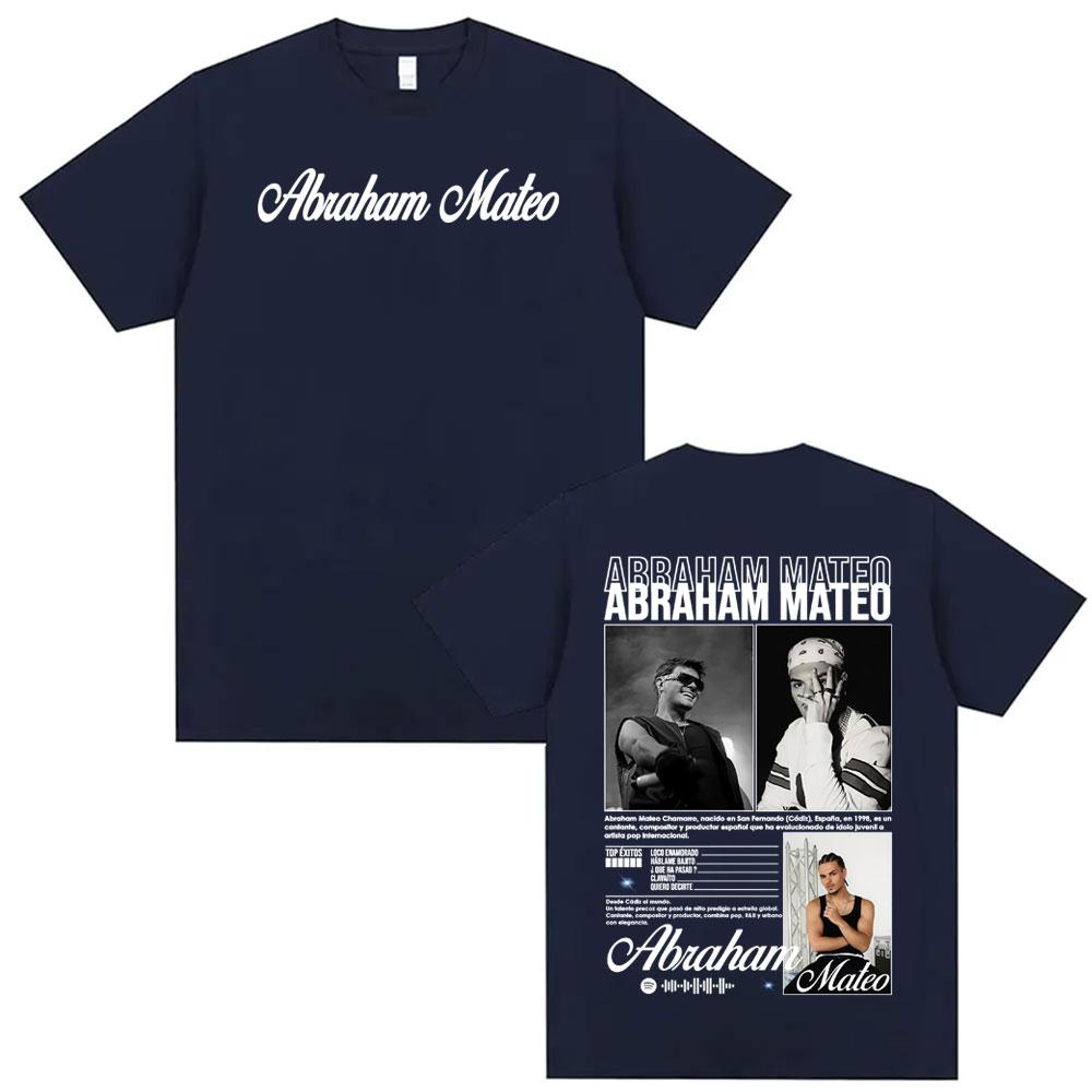 Rapper Abraham Mateo Album 2025 Tour Merch Tshirt Men Women Retro High Street Short Sleeve T Shirts Fashion 100 Cotton T Shirt