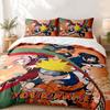 Naruto Custom Name 3pc Set Perfect for Bedroom Use Comfortable Bedding Set Includes a Duvet Cover and Two Pillowcases Ideal Birthday or Christmas Gift
