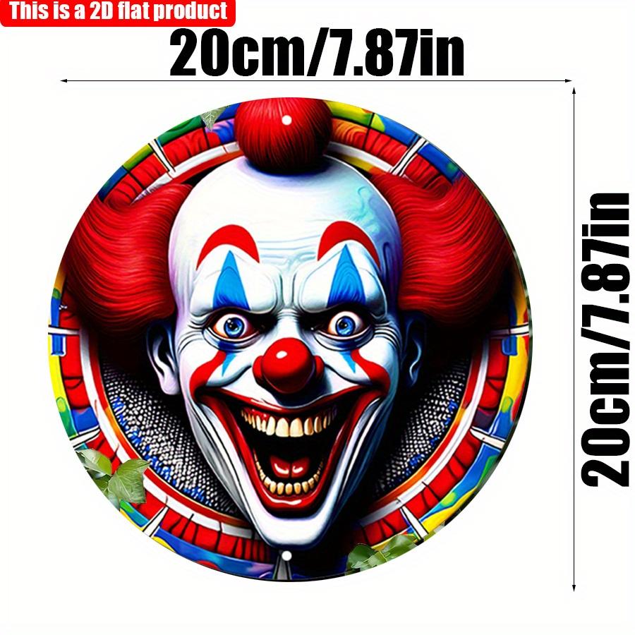 

2D плоский 20*20 см 1 шт. Забавный дизайн лица клоуна круглый клубный подвесной знак, настенное искусство в стиле сельского цирка, подвеска, идеально подходит для украшения спальни, клуба и вечеринки 20*20cm