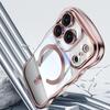 Plating Wavy Frame Magnetic Phone Case For iPhone 17 Pro Max 16 15 14 13 Electroplated Silicone Bumper Shockproof Clear Soft Cover