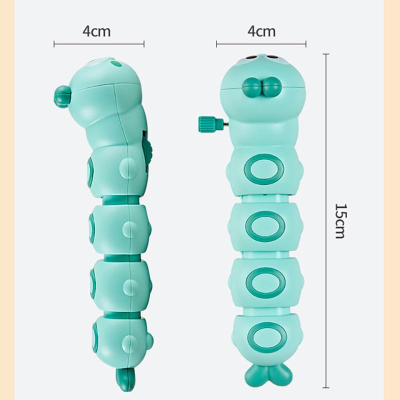 Ovly Cute Clockwork Wobbly Caterpillar Wind Up Toy Cartoon Kawaii Little Bug Decompress Anti-stress Fidget Baby Learning Toys Gifts