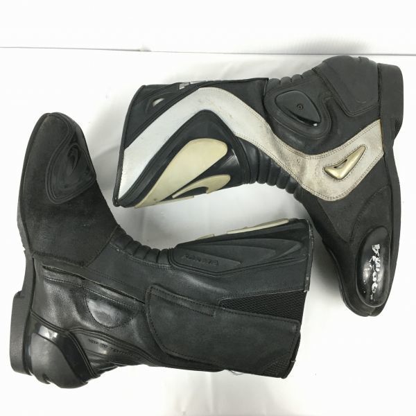 FORMA Leder Fahr- Offroad Motorradstiefel Größe 45 (Ca.. 29.029.5cm) Schwarz mit Protektor Fahrrad/Stiefel(GEBRAUCHT)