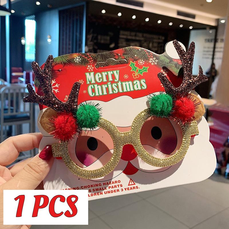 1 Stück Weihnachtsdekorationsbrille Kinder Erwachsene Niedlich Verkleiden Weihnachtsbaum Design Weihnachtsverkleidung Geschenk Brillengestelle