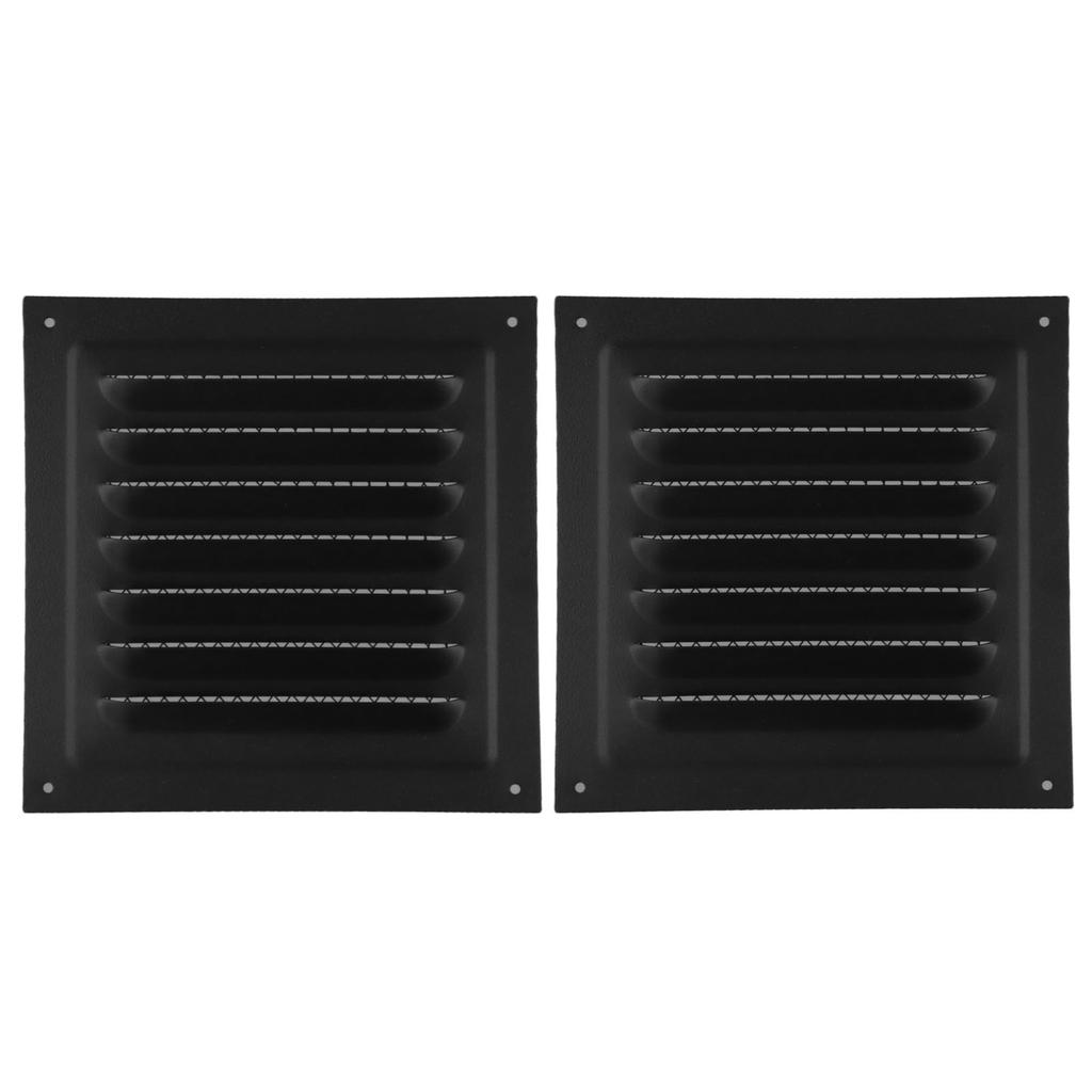 1/2Pcs Stainless Steel Air Vent Square Ventilation Grille 15x15cm Return Grille With Protective Grille Cover Black/White