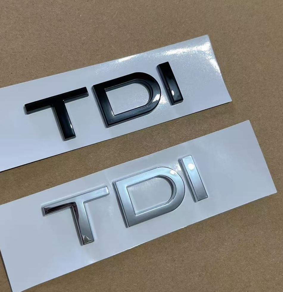 1X chromowany czarny błyszczący ABS TDI z tyłu samochodu naklejka z logo dla A1 A3 A4 A5 A6 A6L A7 A8 S3 S6 Q3 Q5 Q7 TT S RS