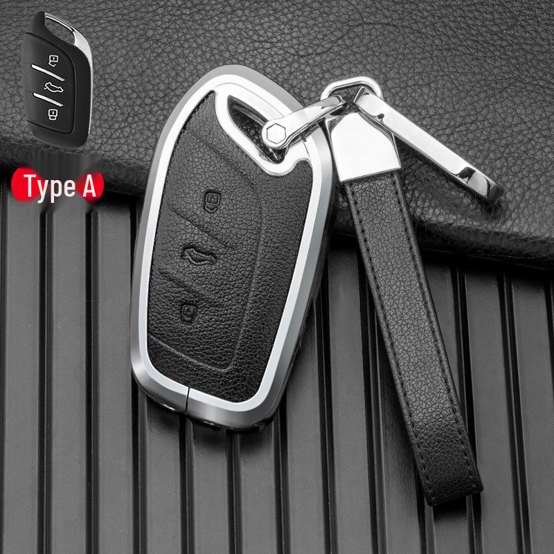 Doppelseitiges Leder-Schlüsseletui für Roewe i5, i6max, RX3, Whale, RX5, Raccoon New Energy Modelle