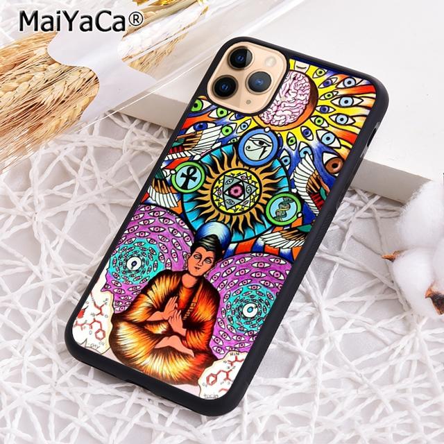Neon Psychedelic Trippy Buddha Art Phone Case For iPhone 17 Air 16 Pro Max 15 14 Plus 12 13 Shell Cover Coque