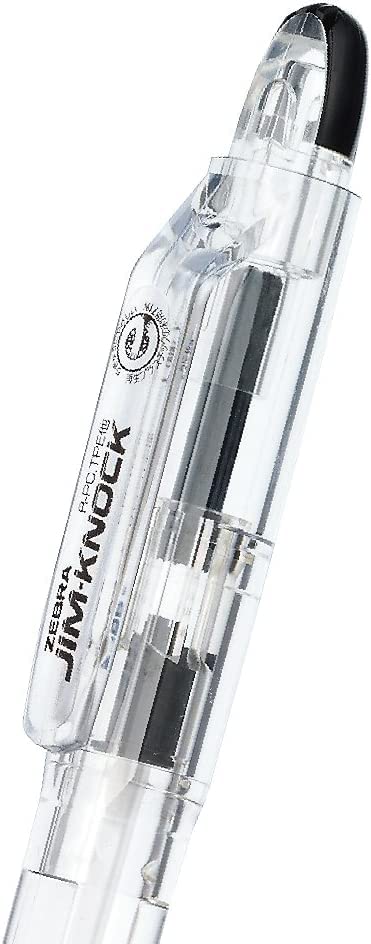 Zebra Jim Knock Oil-Based Ballpoint Pen, 0.7mm, Black, Pack of 50, KRB-100-BK-50AZ