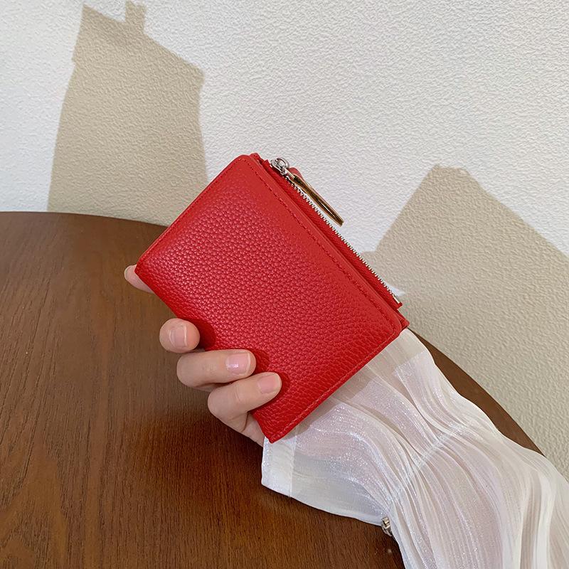 

Женский складной кошелек на молнии высокого класса – в стиле небольшой сумочки