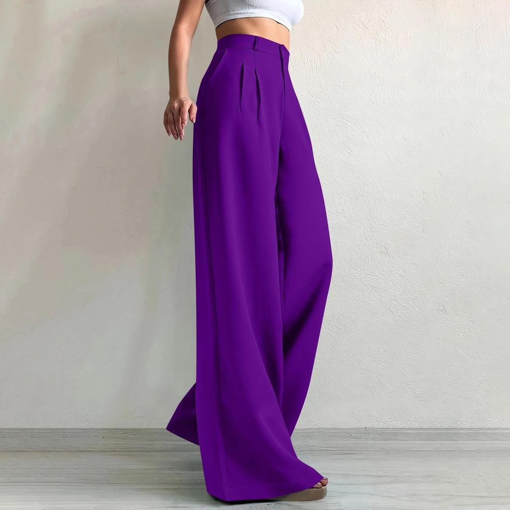 Work Pants Women Business Casual High Waisted Wide Leg Trousers Dressy Work Outfits