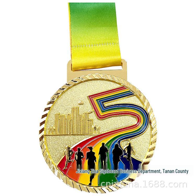 Gold, Silver, Bronze Running Medals for Sports Competitions with Custom Engraving