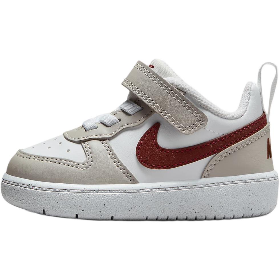 

New Nike Court Burrow Anti-Slip Wear-Resistant Low-Top Toddler Shoes White Gray Infant And Toddler FZ4521-100 25
