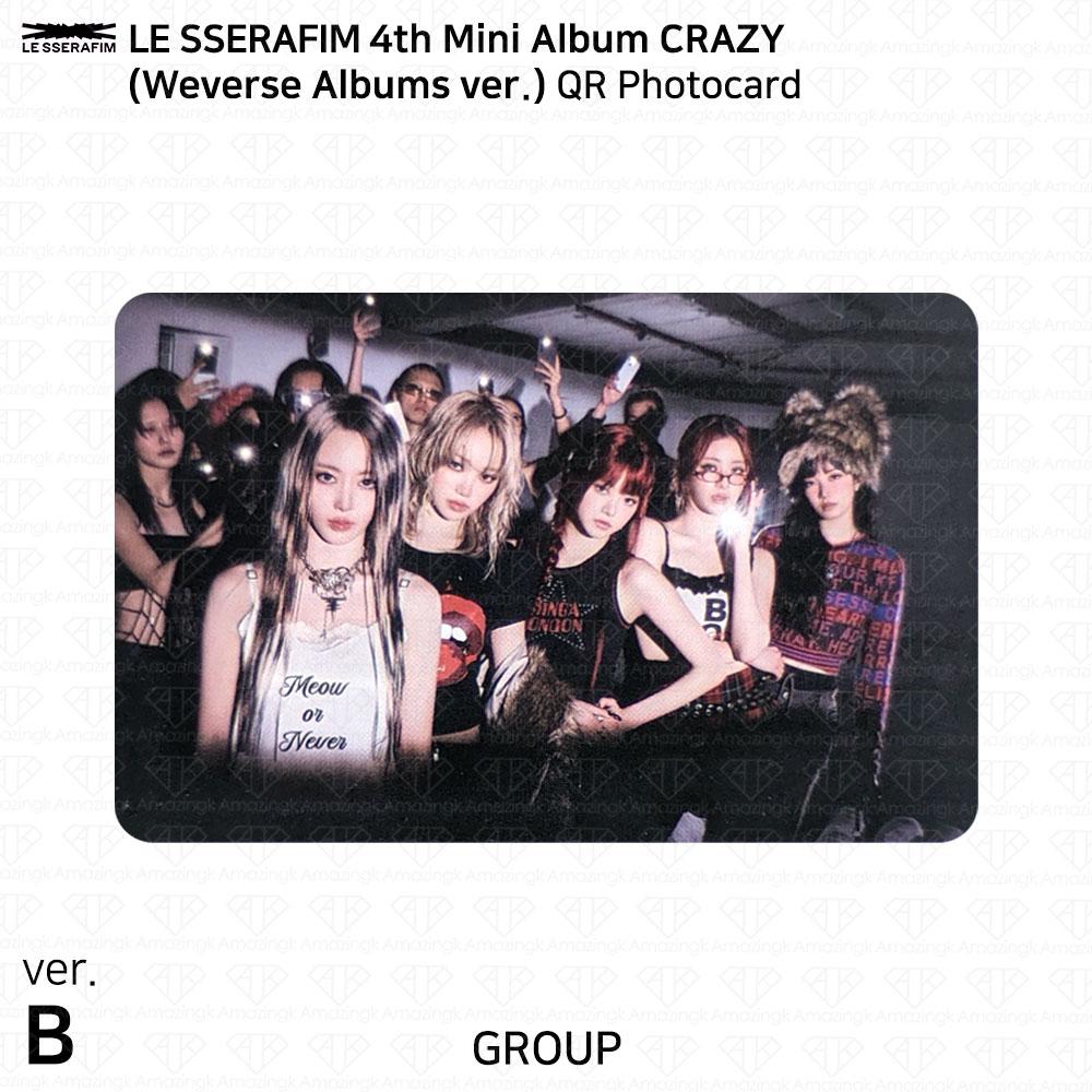 LE SSERAFIM 4to Mini Álbum CRAZY Weverse Álbumes Ver Foto Oficial QR KPOP