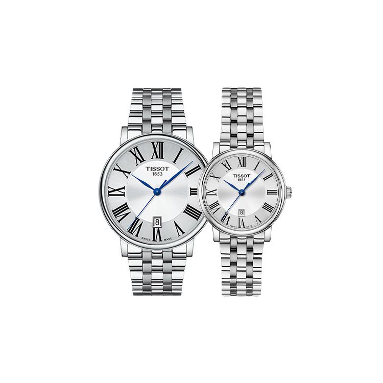 

TISSOT Kason Zen I Collection Quartz Movement Unisex Watch 40mm+30mm Silver Dial T1224101103300+T1222101103300 Couple Watches