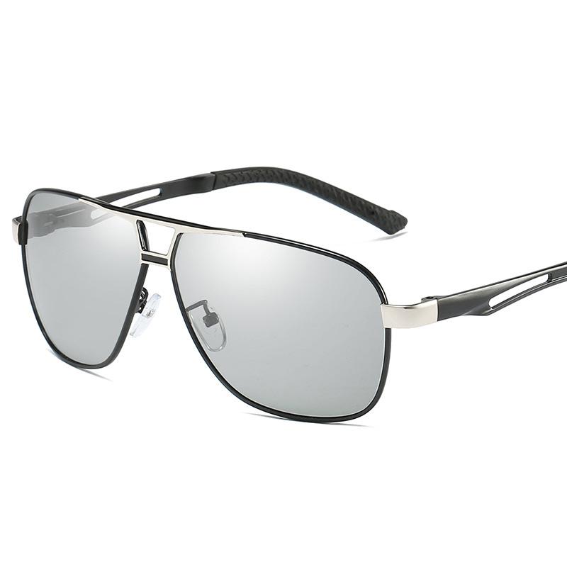aoron Color-changing Glasses New Men's Polarized Aluminum Magnesium Sunglasses High Definition Polarized Glasses Sunglasses Driving Glasses