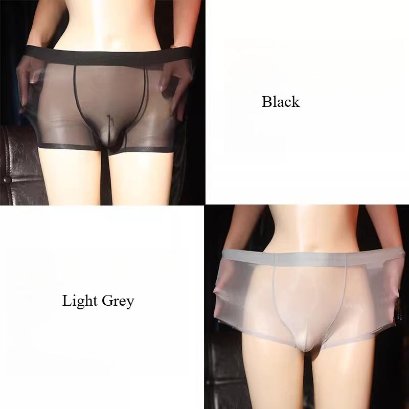 1/2Pcs Sexy Men'S Ultra-Thin Modal Panties Fully Exposed See-Through Transparent Boxers Comfortable Breathable Men'S Shorts