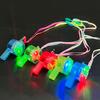 Vibranted LED Light Up Whistles 6 Pack Plastic Cheering Tools for Night Event Festival Celebration