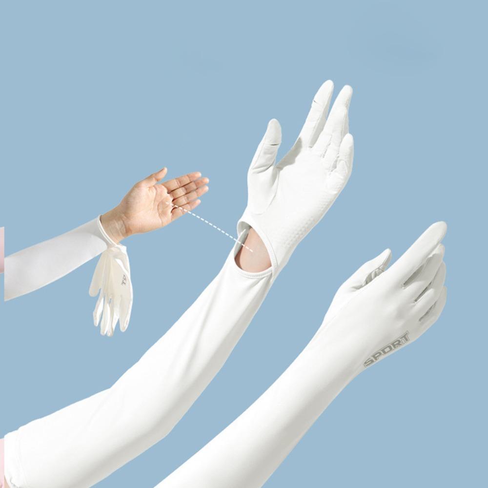 Anti-uv Ice Silk Gloves Breathable Armguard Hot Sale Hand Protector Cove  Outdoor Sports
