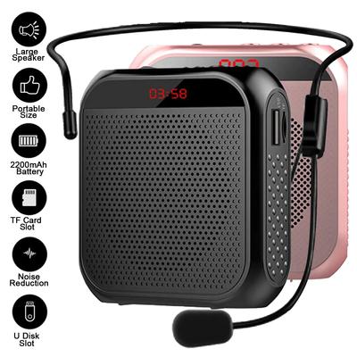 Przenośny mini wzmacniacz głosu 5 W 2400 mAh wielofunkcyjny osobisty głośnik z wyświetlaczem mikrofonu do spotkań przemówień 4x3x1