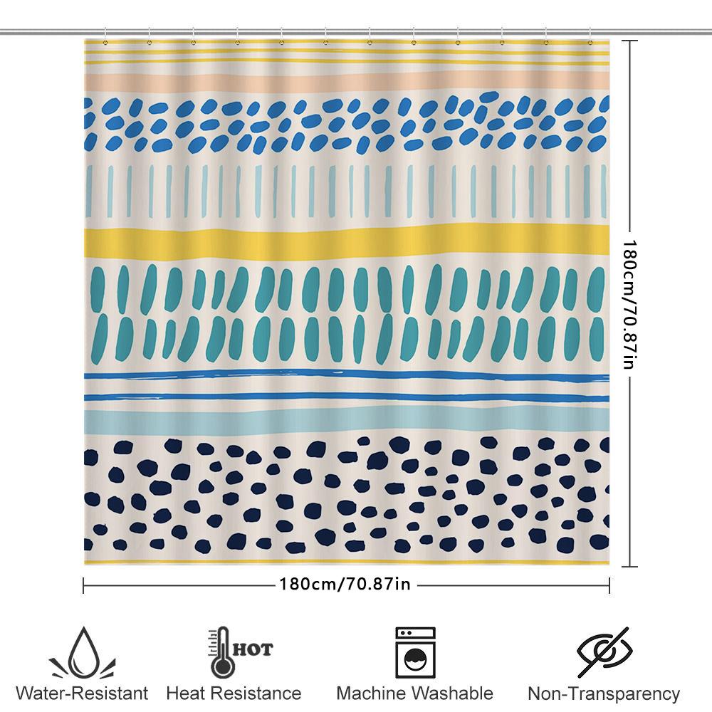 Modern Crystal Shower Curtain, Diamond Pattern Bath Decoration, White Waterfall Style Fabric Curtains for Bathroom Showers Size