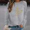 2024 Herbst/Winter Damen Casual Printed Loose Pullover Sweatshirt