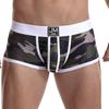 Boxer JOCKMAIL Nylon Camouflage Stampato Mesh traspirante Boxer Slip a vita bassa Mutande Alla moda Intimo sportivo grande elasticizzato da uomo