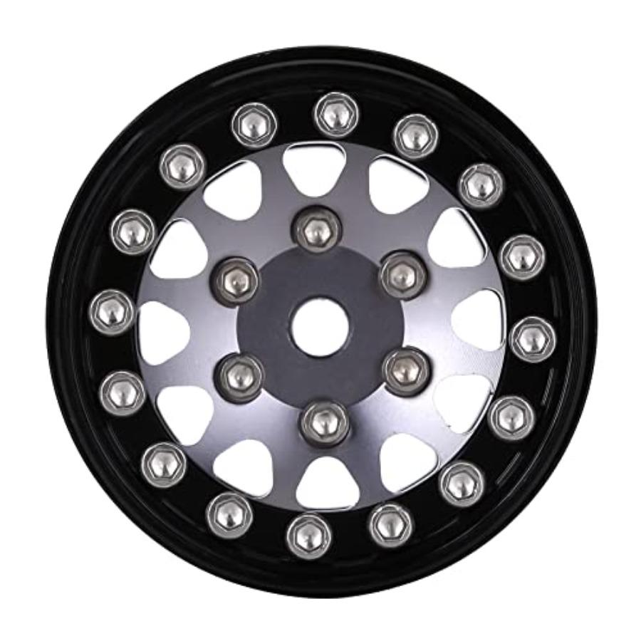 1.0 Wheel Rims RC Metal Beadlock Wheels Rims for All 1/24 Scale Axial SCX24 Deadbolt RC Crawler Car Upgrades Accories