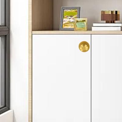 Metal Zinc Alloy Punch-Free Drawer Handle Hook Single-Hole Round Design European Style for Home Furniture Decoration