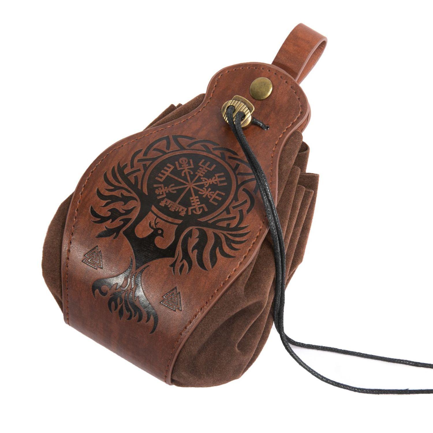 

Viking style medieval pocket hanging belt change antique bag retro fanny pack