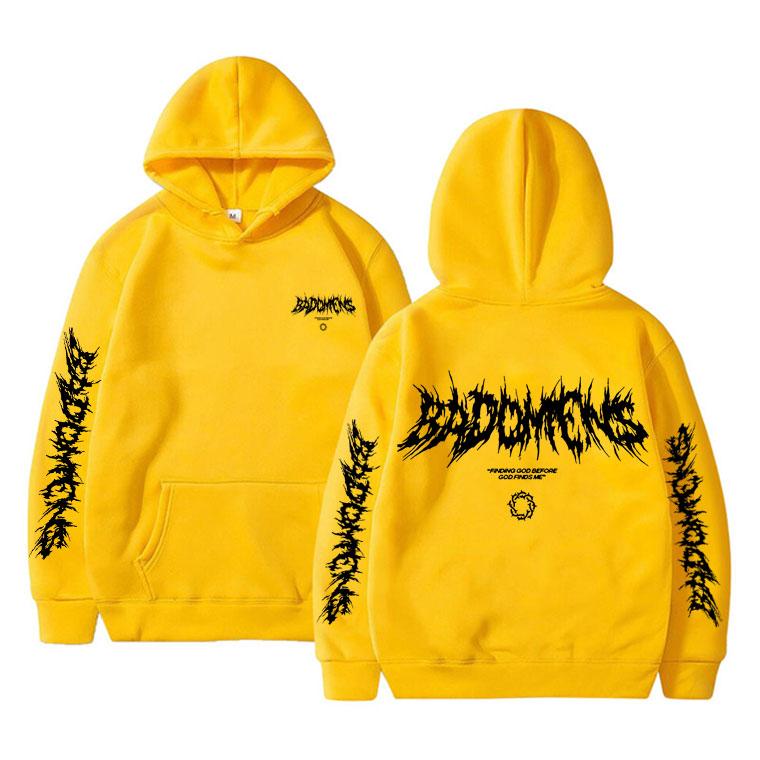 Bad Omens Band Gott finden bevor Gott mich findet Grafik Hoodie Herren Damen Fleece Baumwolle Sweatshirts Herren Rock Punk Stil Hoodies