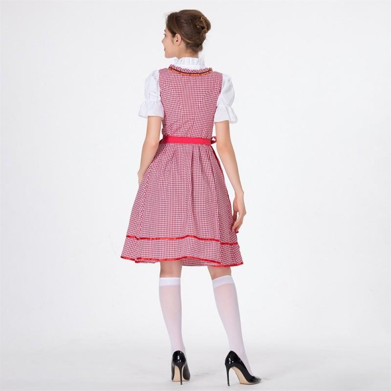 New German Beer Festival Dress Luxurious Cotton Embroidered Maid Outfit For Women