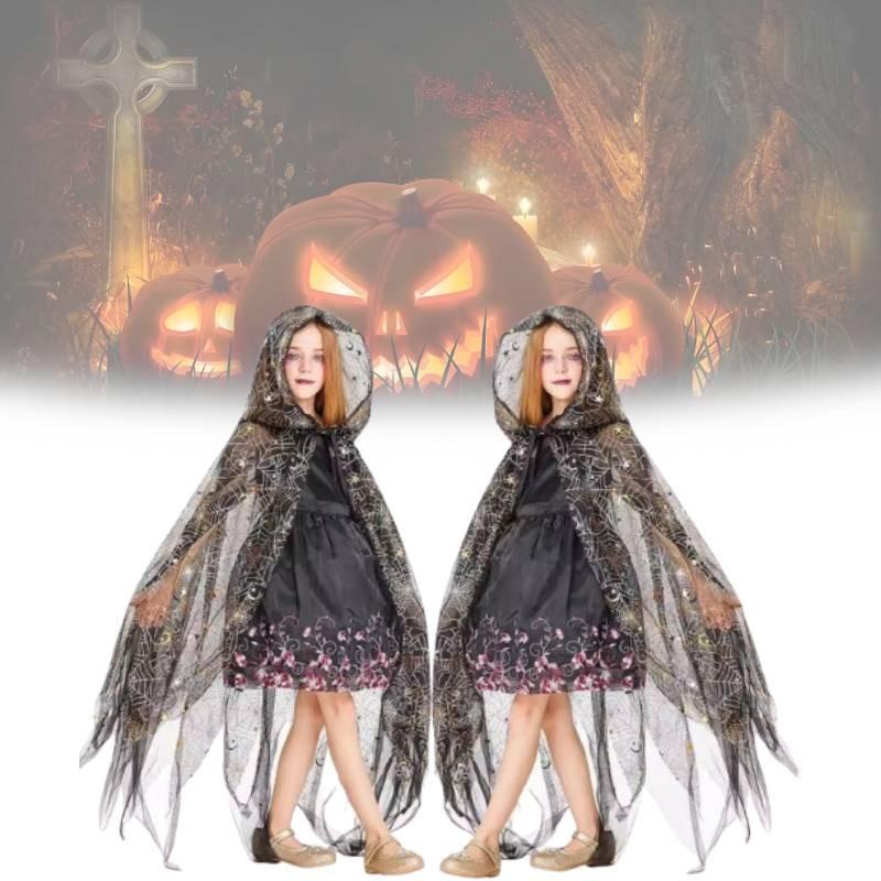 Cape Spider Halloween Pattern Role Play Get Together Children Party Gift Costume
