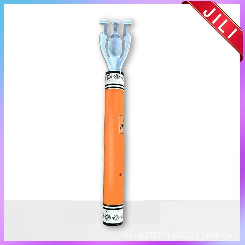 Orange 6-Layer Blade Razor with Aluminum Alloy Handle