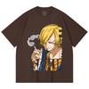 T-shirt Unisex Pesante 100% Cotone 230 g/m² Pezzo Unico Stampa Sanji V62