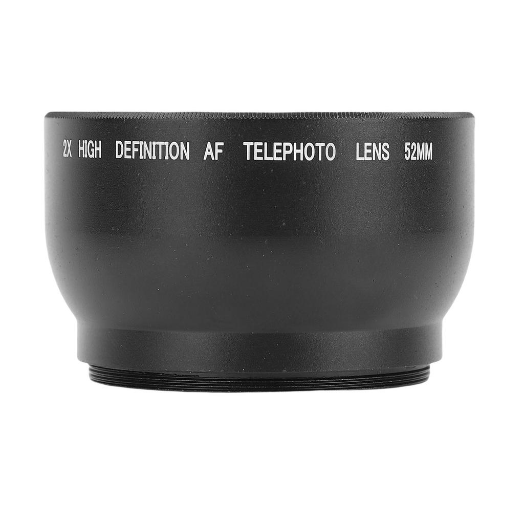 52mm 2X Vergroting HD Teleconverter Teleobjectief voor 52mm Vatting Camera Lichtgewicht Aluminiumlegering T2 Lensdraad