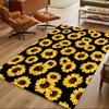 Sunflower Field Pattern Non-Slip Home Carpet Design for Office Decor Living Room Bedroom Gift