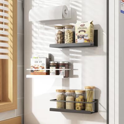 Kitchen Magnetic Organizer Shelf Refrigerator Side Storage Shelves Household Magnetic Spice Rack Hanging Magnet Metal Shelf