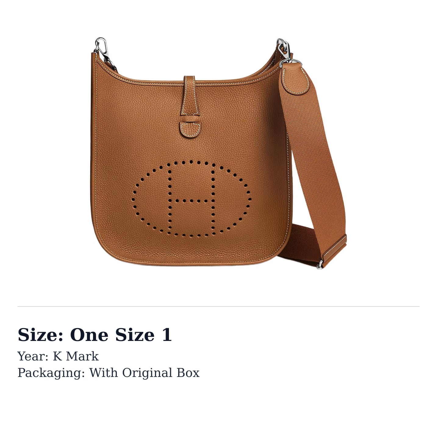 HERMES Evelyne Clemence Calfskin Crossbody Bag